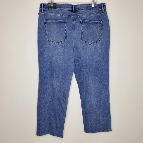 🆕️ Wild Fable Distressed High Rise Straight Ankle Jeans Size 18 Medium Wash - Picture 5 of 8